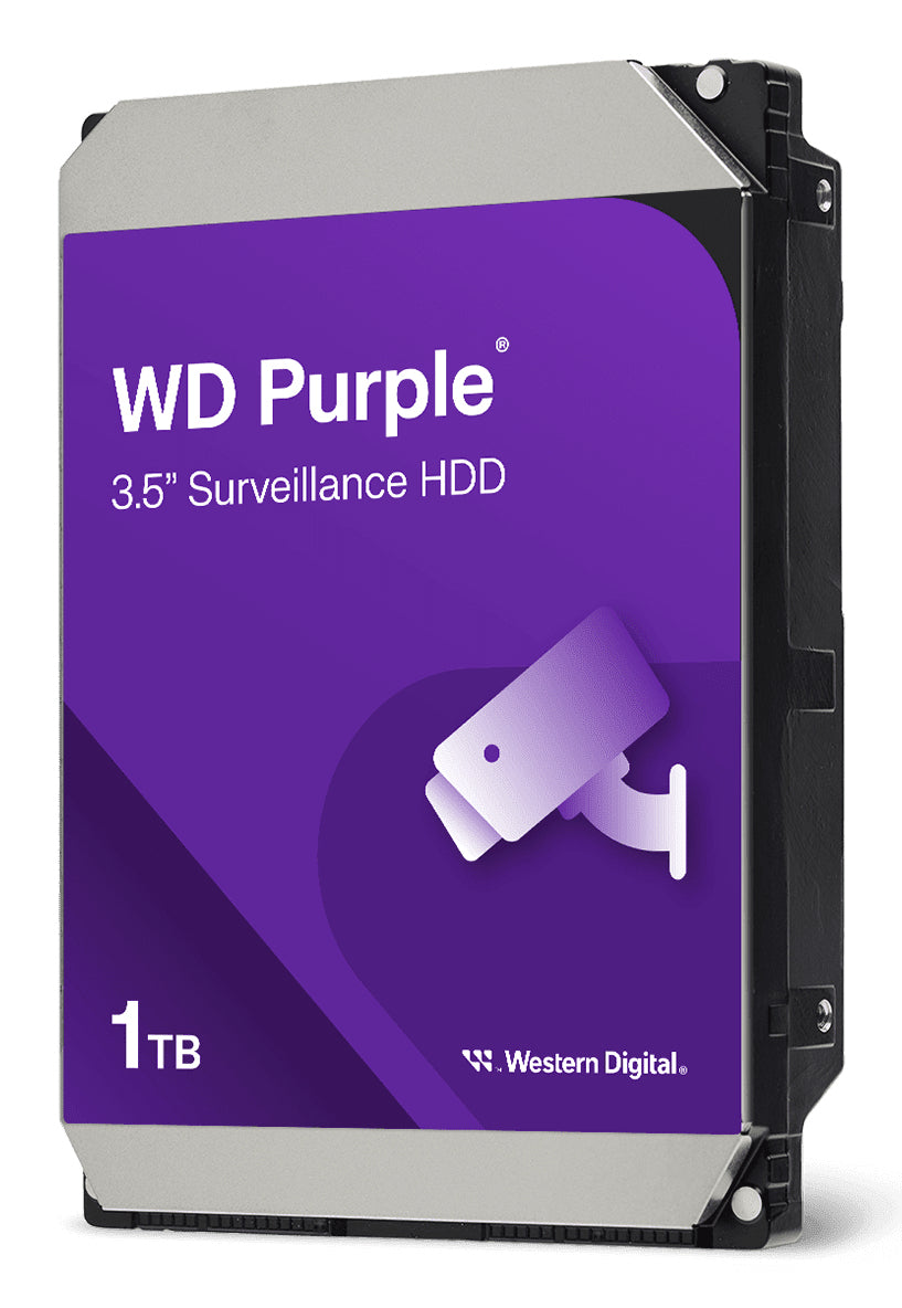 Disco Duro Western Digital Interno Purple Surveillance 1TB 3.5" SATA lll 6 Gbit/s Cache 64MB para Videovigilancia