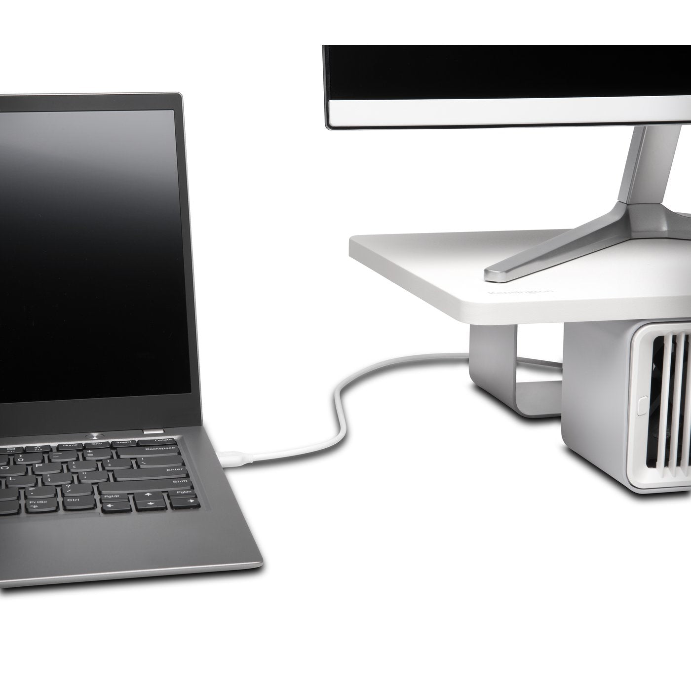 Kensington K55855WW soporte para pantalla plana 68.6 cm (27") Escritorio Blanco