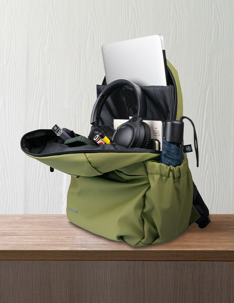 Mochila TechZone Style TZLBP29-V 16 Resistente a Salpicaduras 100% Poliester Color Verde