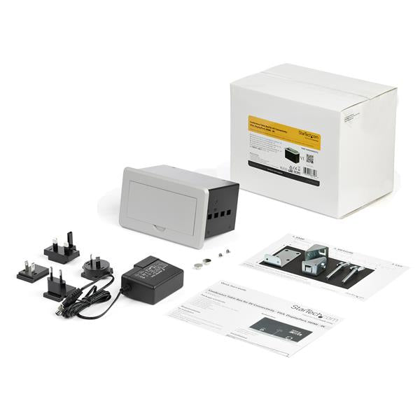 StarTech.com BOX4HDECP2 puente de conferencia AV 3840 x 2160 Pixeles Ethernet Plata