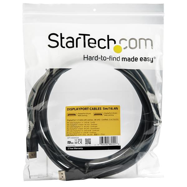 StarTech.com DP14MM5M cable DisplayPort Negro