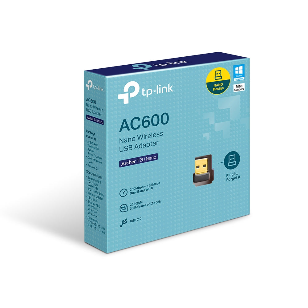 Adaptador TP-Link USB Nano Doble Banda Inalámbrico AC600