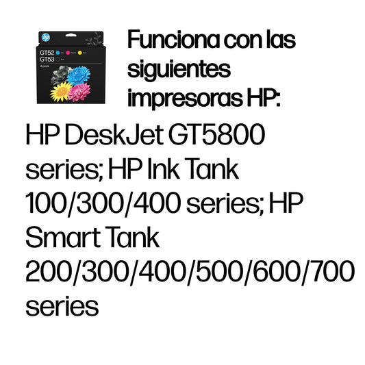 Botella de Tintas HP GT53/GT52 Combo 4-PACK