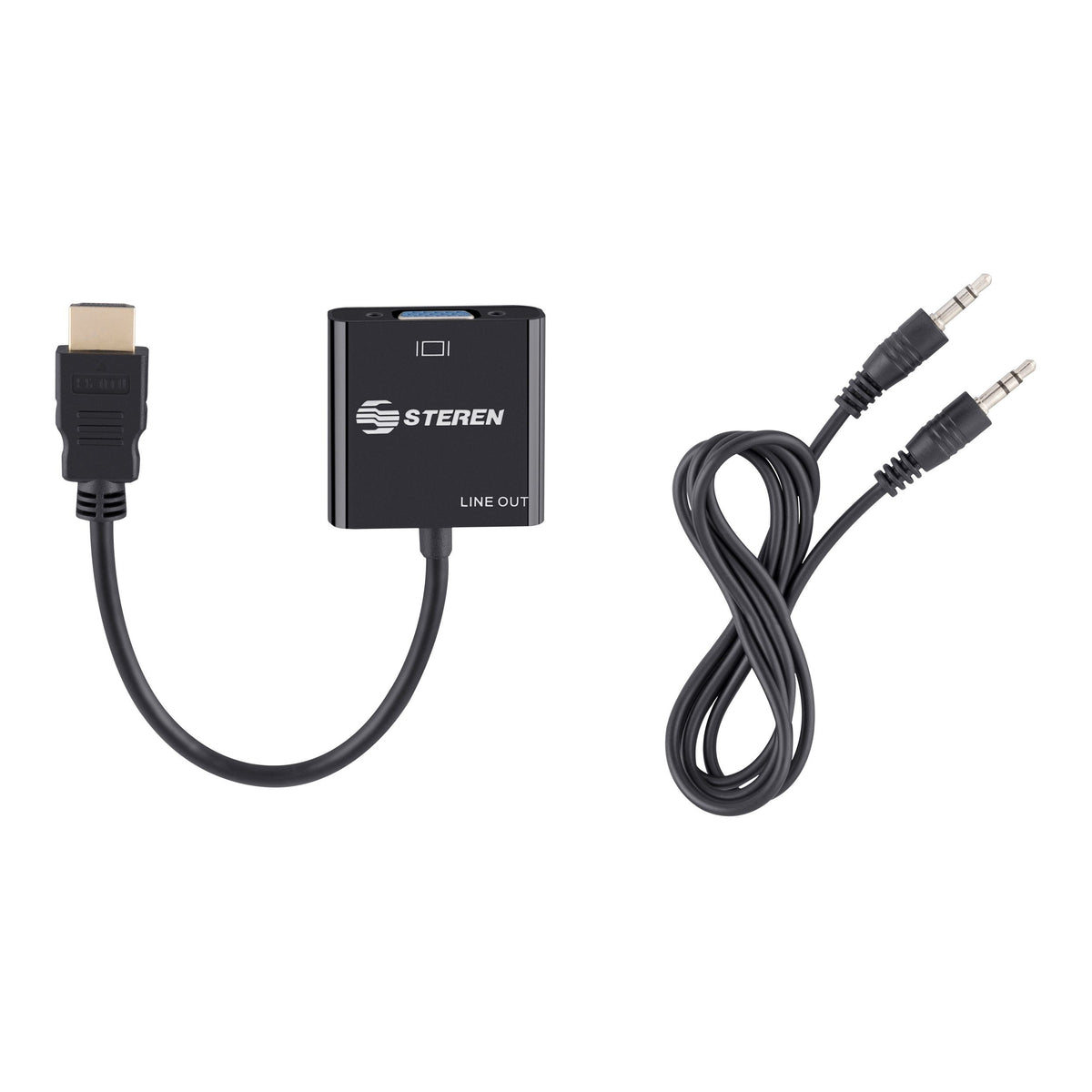 Convertidor Steren HDMI a VGA Audio-Video Color Negro