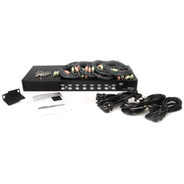 StarTech.com SV831DUSBAU interruptor KVM Montaje en rack Negro