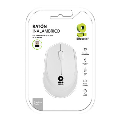 BRobotix 6000809 ratón Ambidiestro RF inalámbrico Óptico 1000 DPI