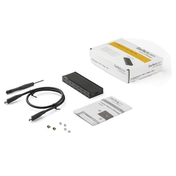 StarTech.com M2E1BMU31C caja para disco duro externo Carcasa para SSD Negro