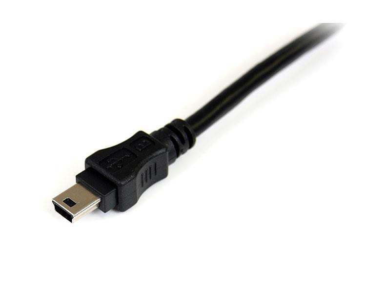 StarTech.com USB2HABMY6 cable USB USB 2.0 Mini-USB B 2 x USB A 0.48 Gbit/s Negro, Rojo