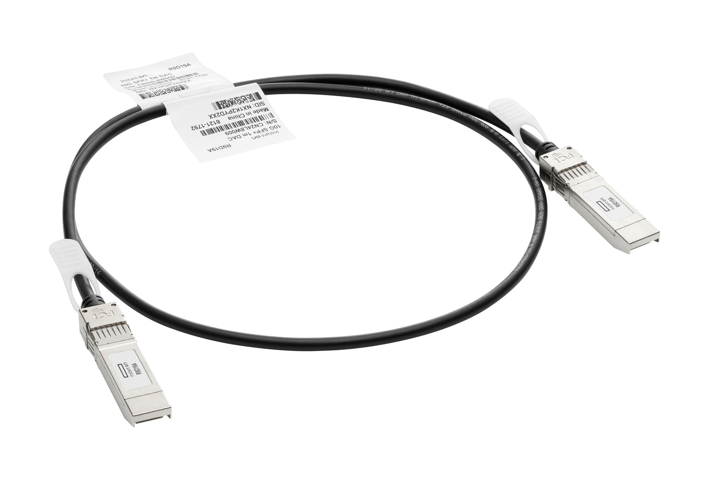 HPE Aruba Networking 10G SFP+ to SFP+ 1m Direct Attach Copper Cable cable InfiniBand y de fibra óptica SFP+ Negro
