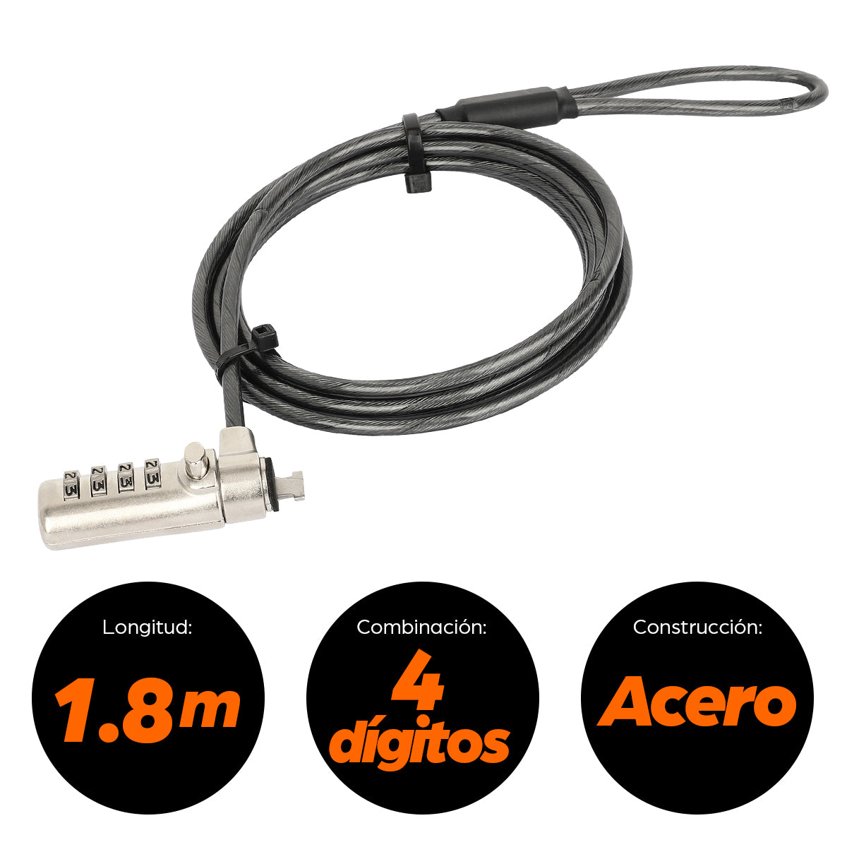 Manhattan 440493 cable antirrobo 1.8 m