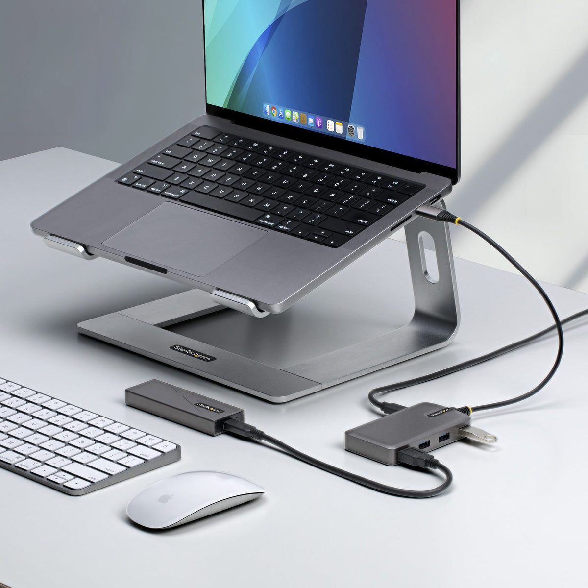 StarTech.com 5G4AC-USB-C-HUB nodo concentrador USB 3.2 Gen 1 (3.1 Gen 1) Type-C 5000 Mbit/s Gris