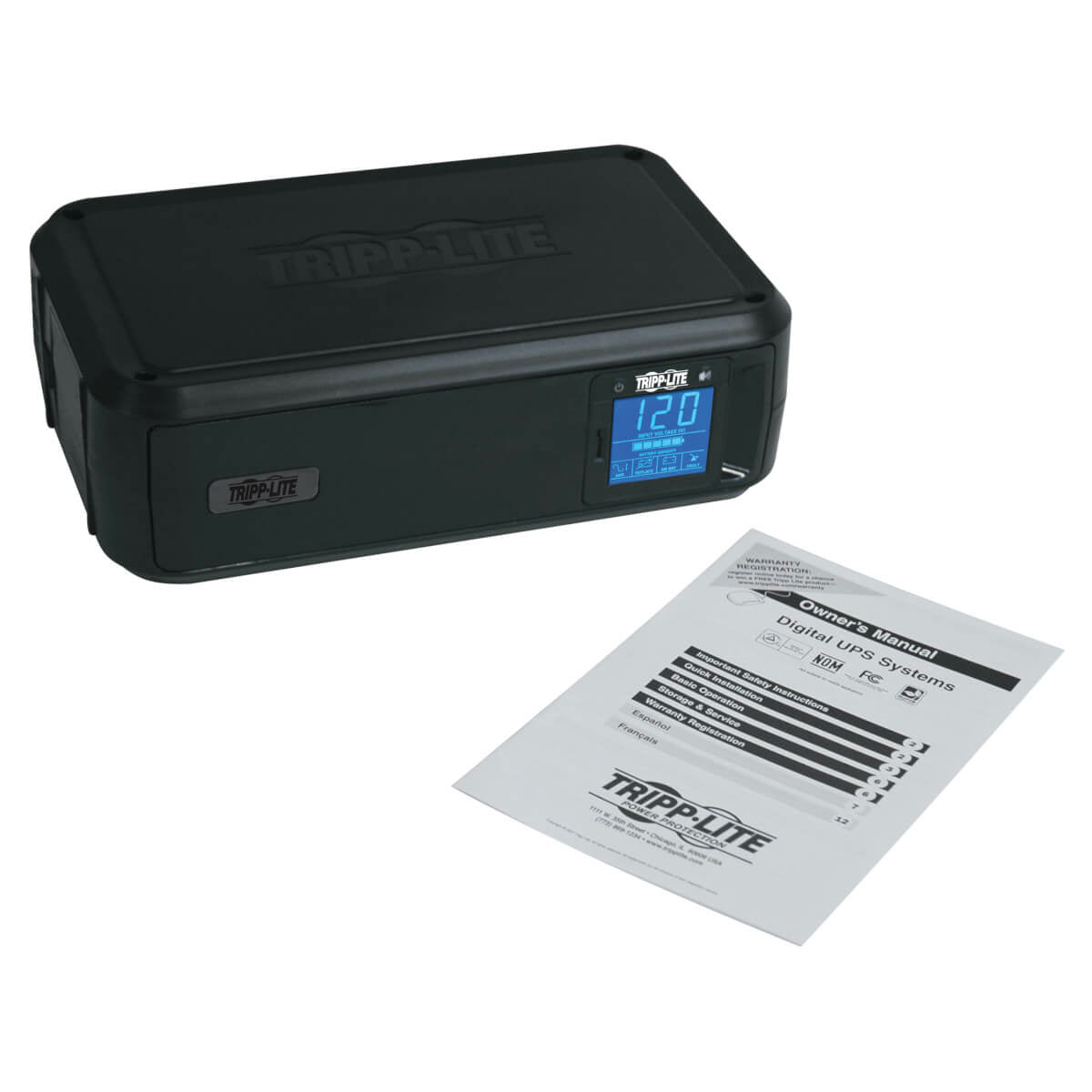 UPS Tripp Lite 650VA 8 Contactos 4 Baterias Indicador LCD