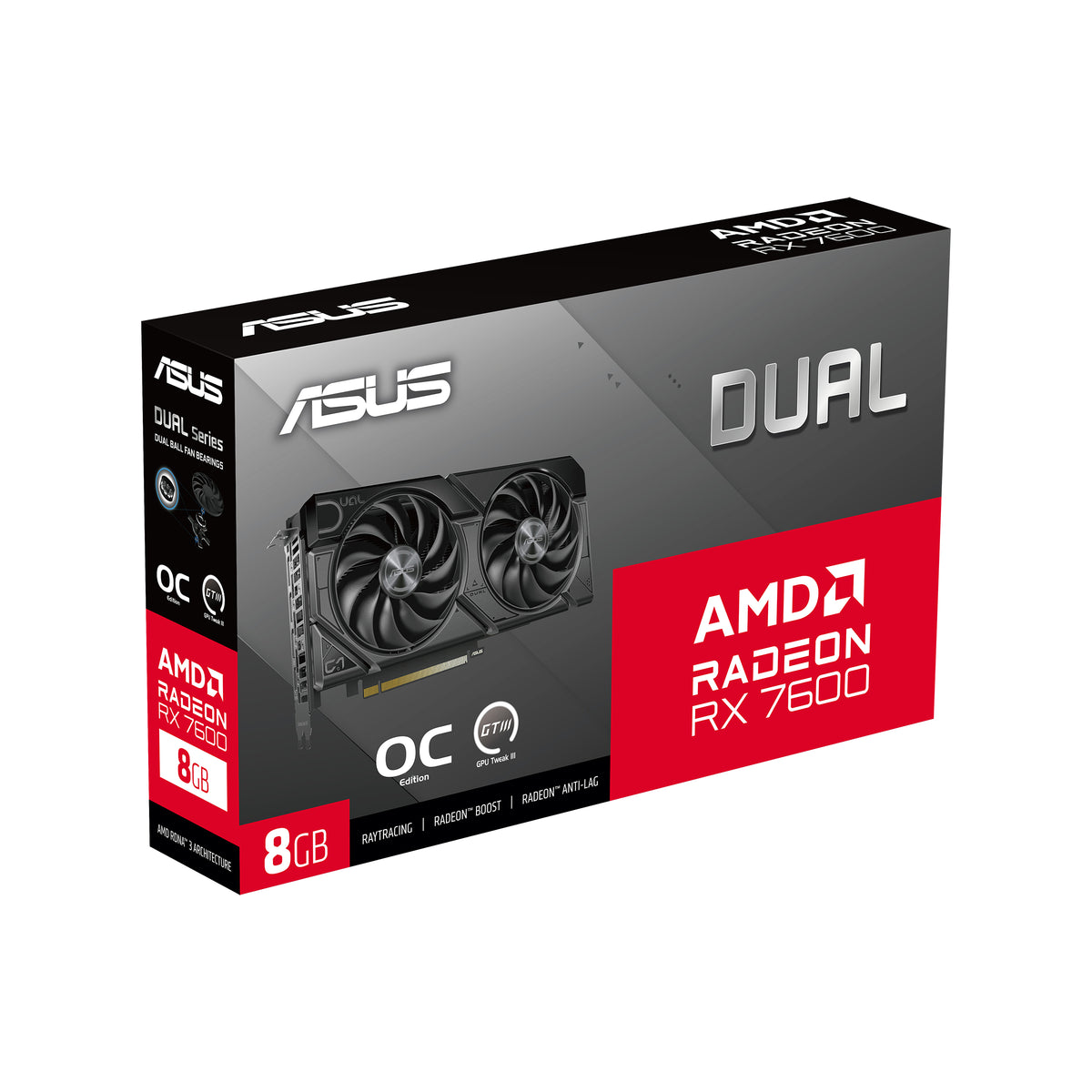 Tarjeta Video Asus AMD Radeon RX 7600 EVO OC 8GB 128-bit GDDR6 PCI Express 4.0