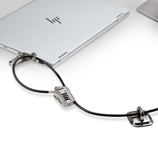 StarTech.com 3M4-DESK-LOCKING-KIT cable antirrobo Negro, Plata