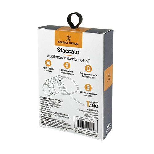 Audifonos Perfect Choice Bluetooth Negros