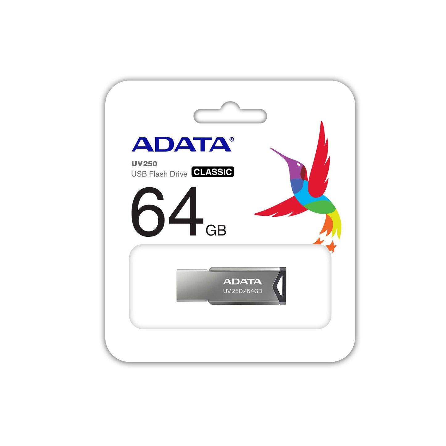 ADATA UV250 unidad flash USB 64 GB Plata
