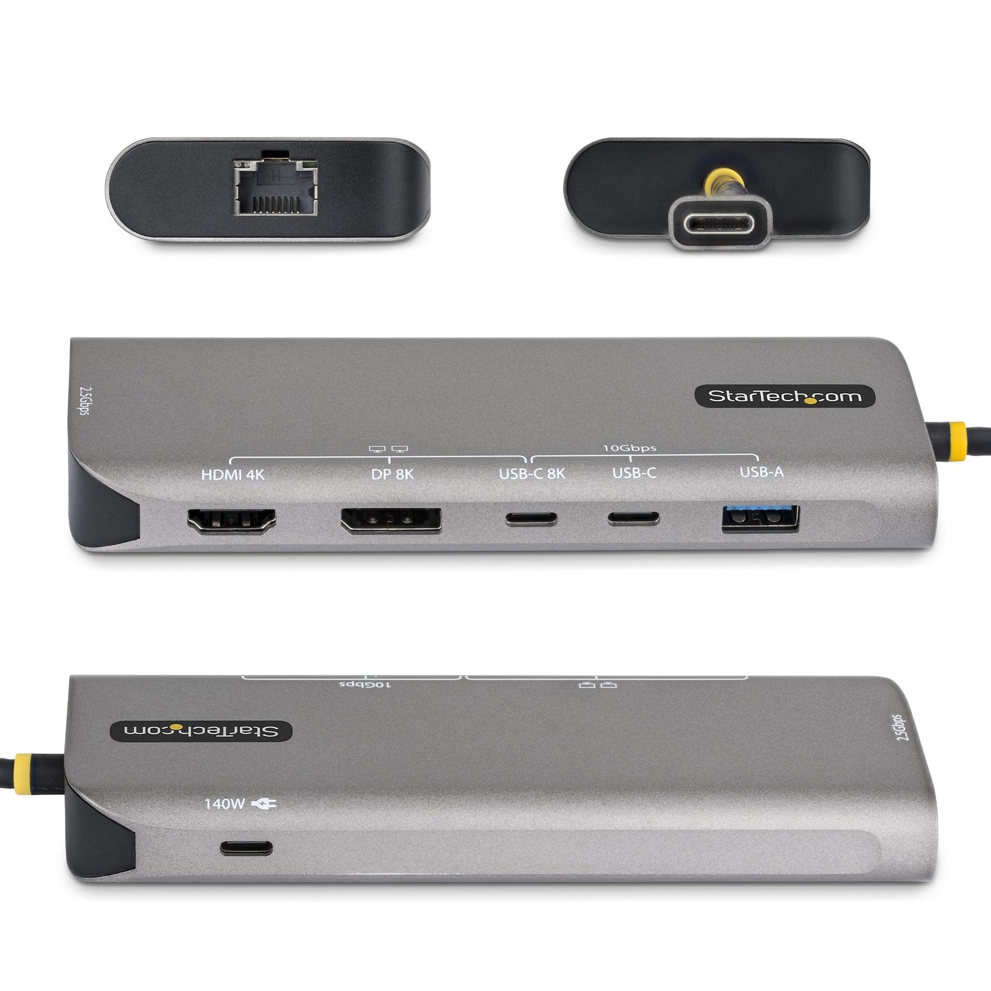 StarTech.com 174B-USB4-MULTIPORT base para laptop o replicador de puertos Alámbrico Gris