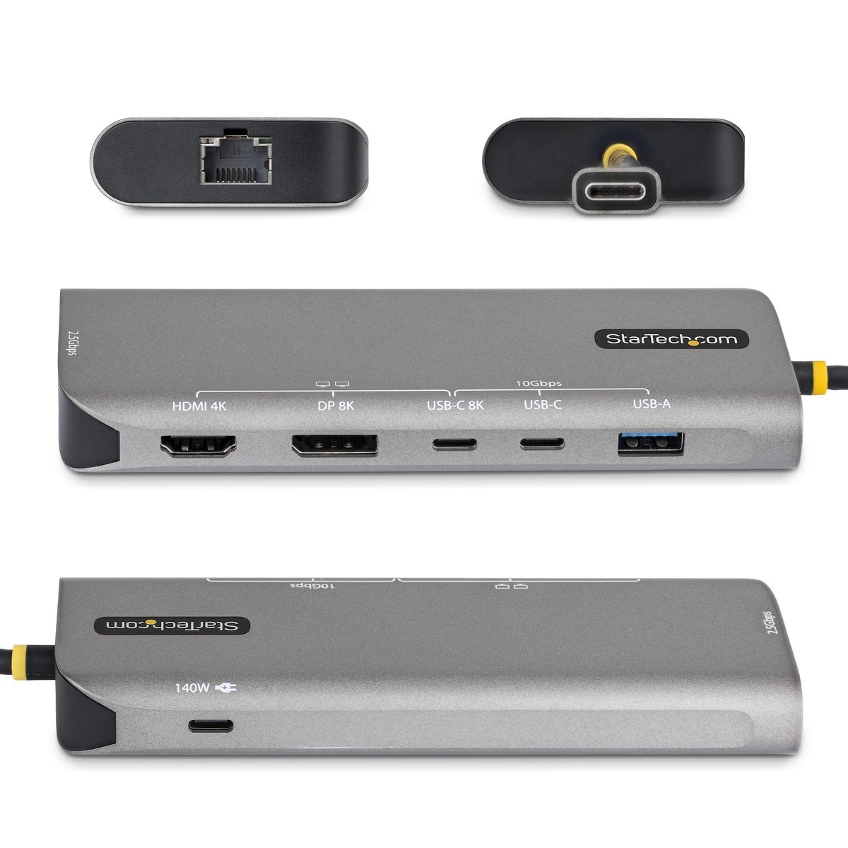 StarTech.com 174B-USB4-MULTIPORT base para laptop o replicador de puertos Alámbrico Gris