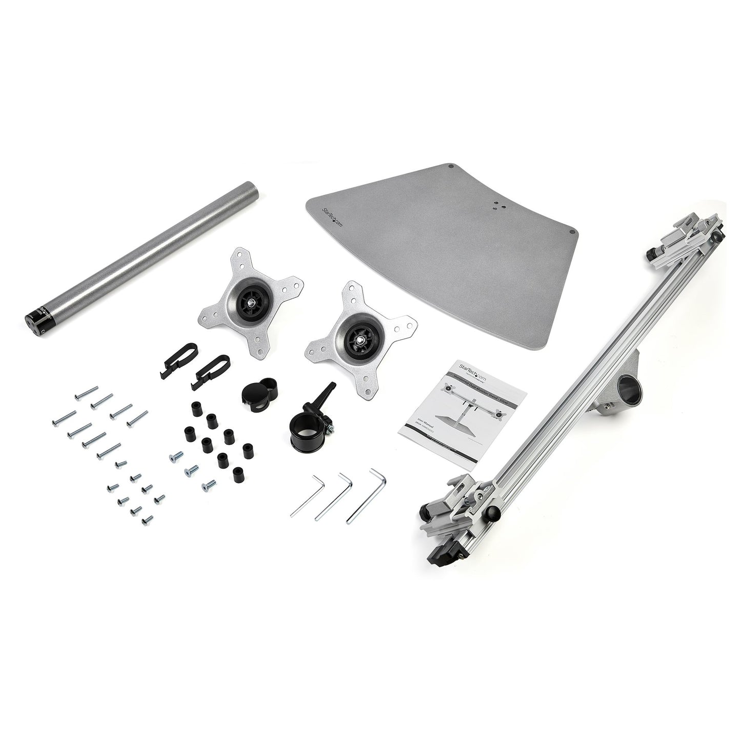 StarTech.com ARMDUOSS soporte para pantalla plana 61 cm (24") Escritorio Acero inoxidable