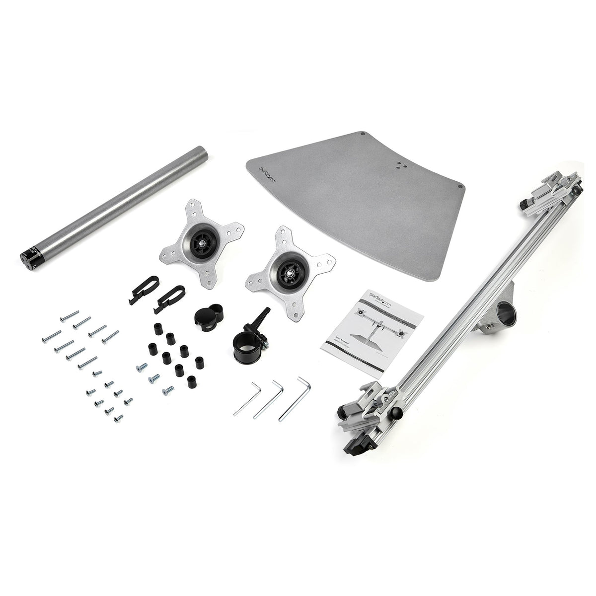 StarTech.com ARMDUOSS soporte para pantalla plana 61 cm (24") Escritorio Acero inoxidable