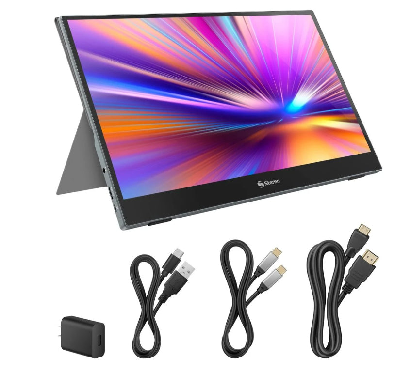 Monitor Steren 15.6" Touch Resolución 1920x1080 LCD IPS Portátil