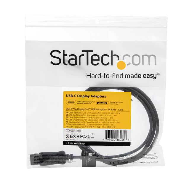 StarTech.com CDP2DP146B adaptador de cable de vídeo Negro