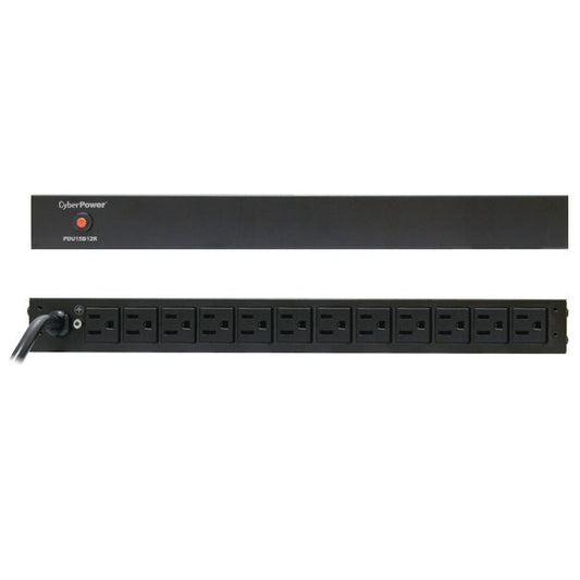 CyberPower PDU15B12R unidad de distribución de energía (PDUs) 12 salidas AC 1U Negro