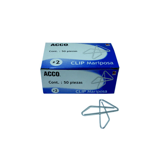 CLIP ACCO GIGANTE No.2 INOXIDABLE 50CLIPS