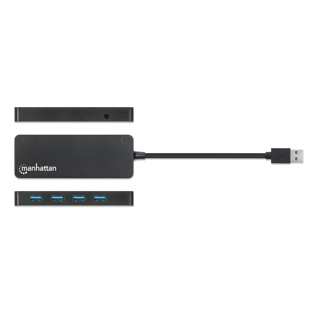 Manhattan 164900 nodo concentrador USB 3.2 Gen 1 (3.1 Gen 1) Type-A 5000 Mbit/s Negro