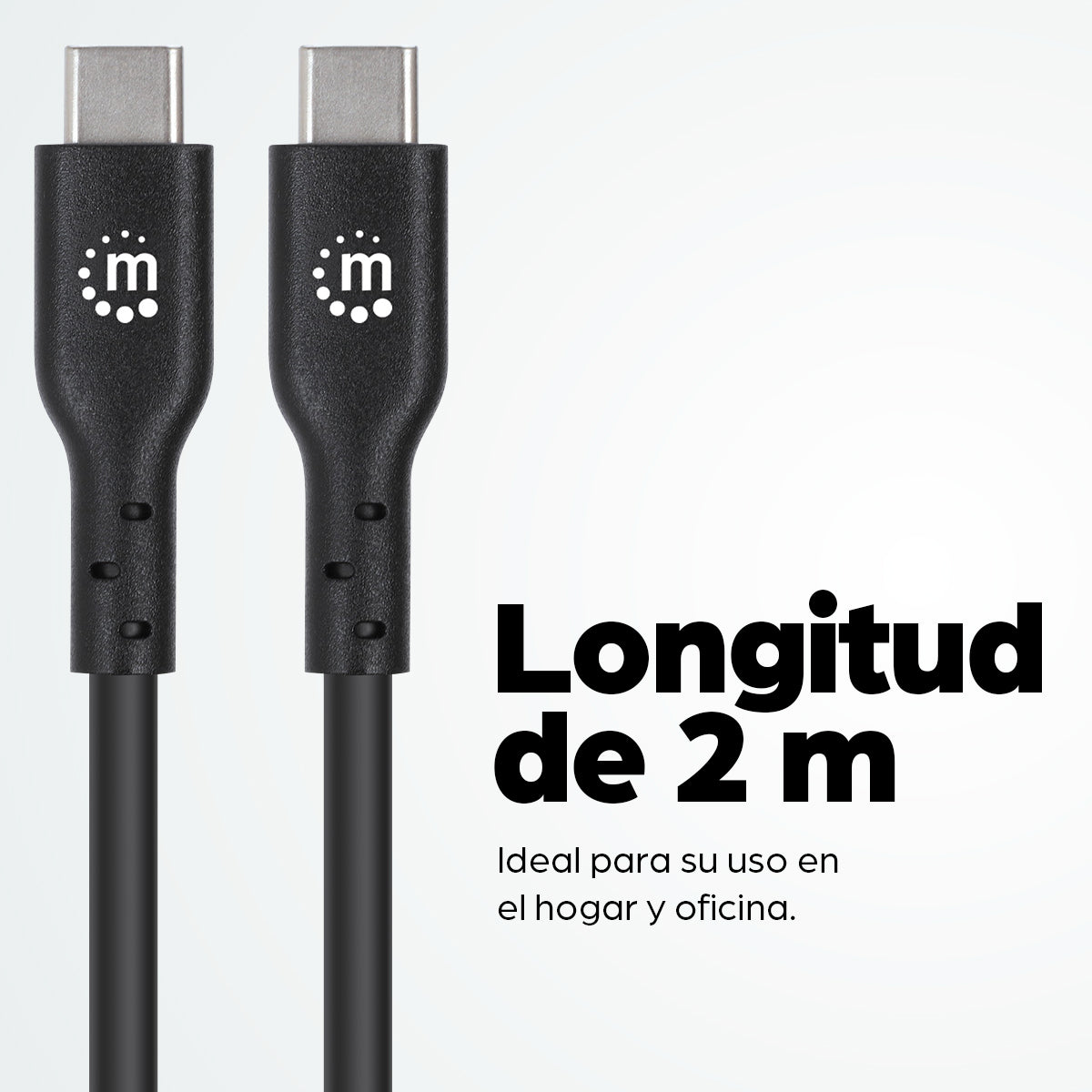 Cable Manhattan USB-C V2.0 C-C 100W 2.0M 480Mbps