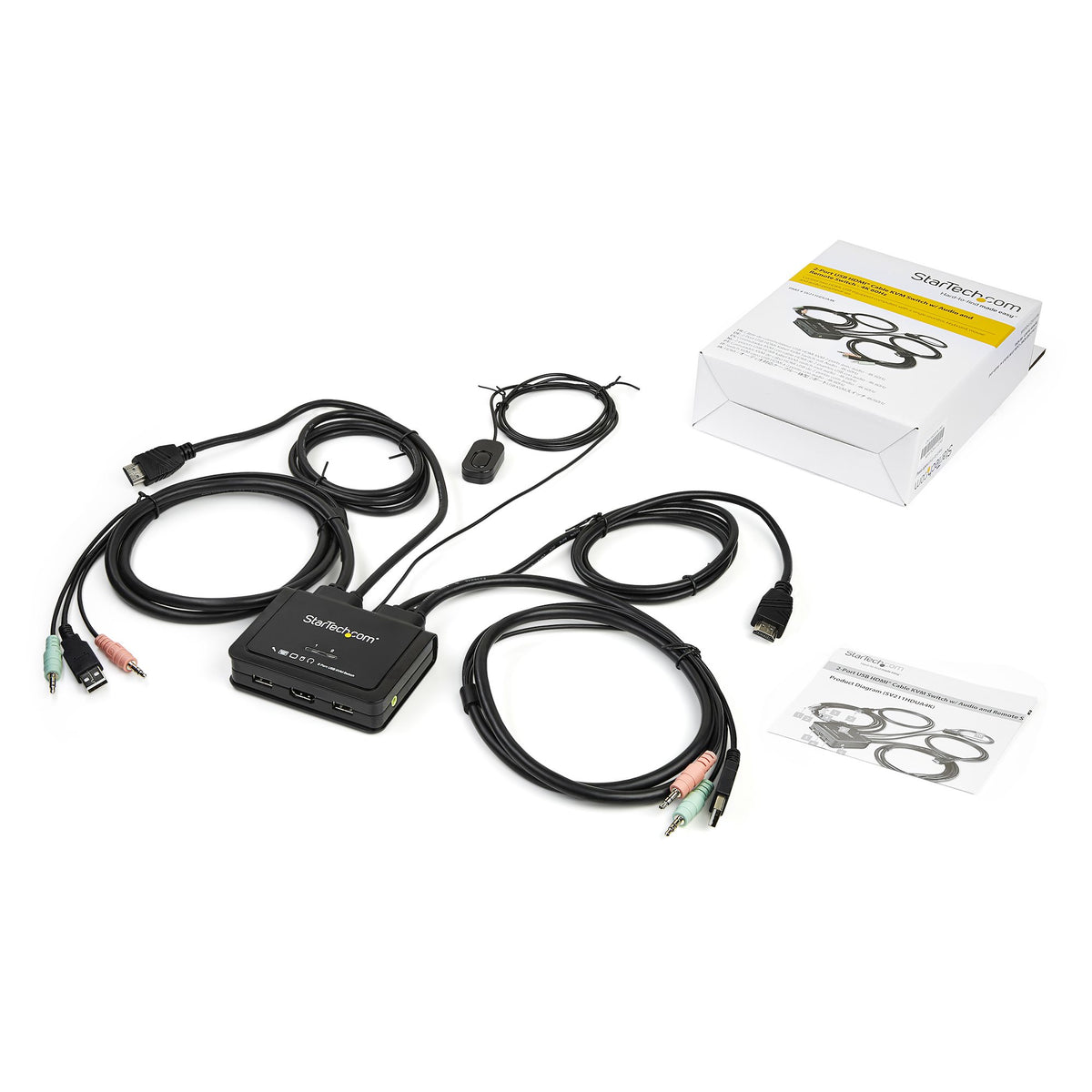 StarTech.com SV211HDUA4K interruptor KVM Negro