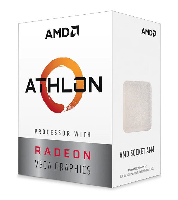 Procesador AMD Athlon 3000G 3.5GHz 5MB 35W 2 Cores 4 Threads Socket AM4 con Graficos Vega 3 con Disipador