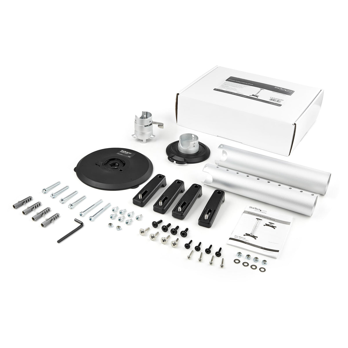 StarTech.com PROJCEILMNT2 montaje para proyector Negro, Plata