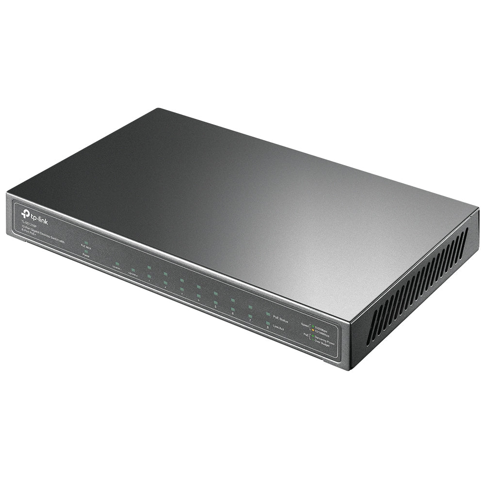 TP-Link TL-SG1210P dispositivo de redes No administrado Gigabit Ethernet (10/100/1000) Energía sobre Ethernet (PoE) Gris
