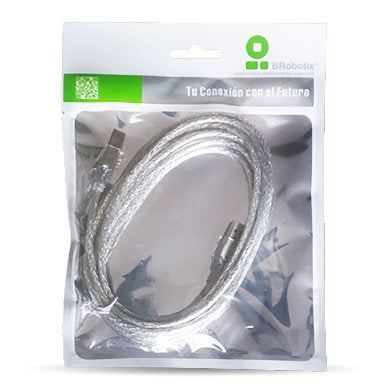 BRobotix 150112 cable USB USB 2.0 1.8 m USB A USB B Transparente