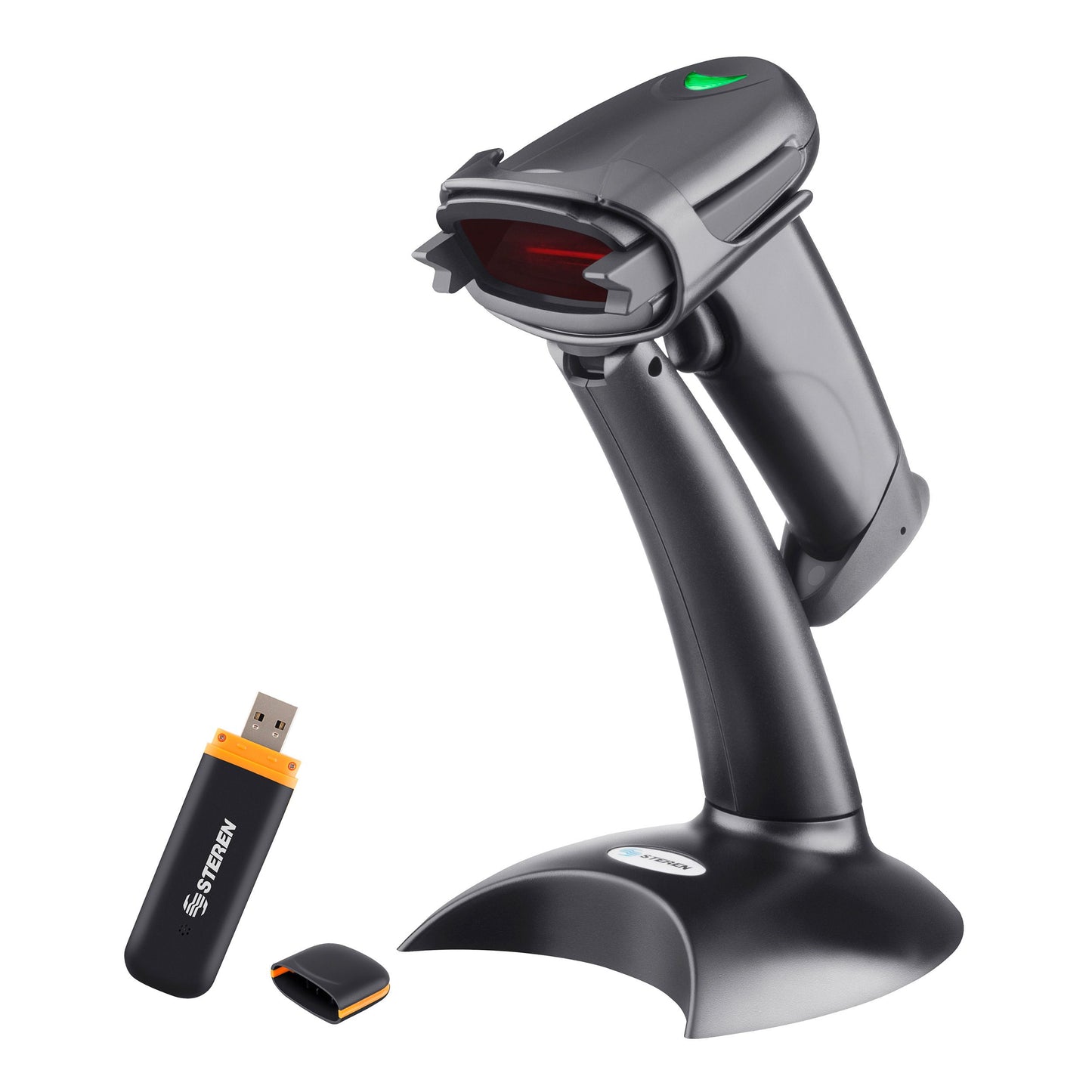 Lector de Códigos de Barra Steren Inalámbrico Plug-Play Color Negro