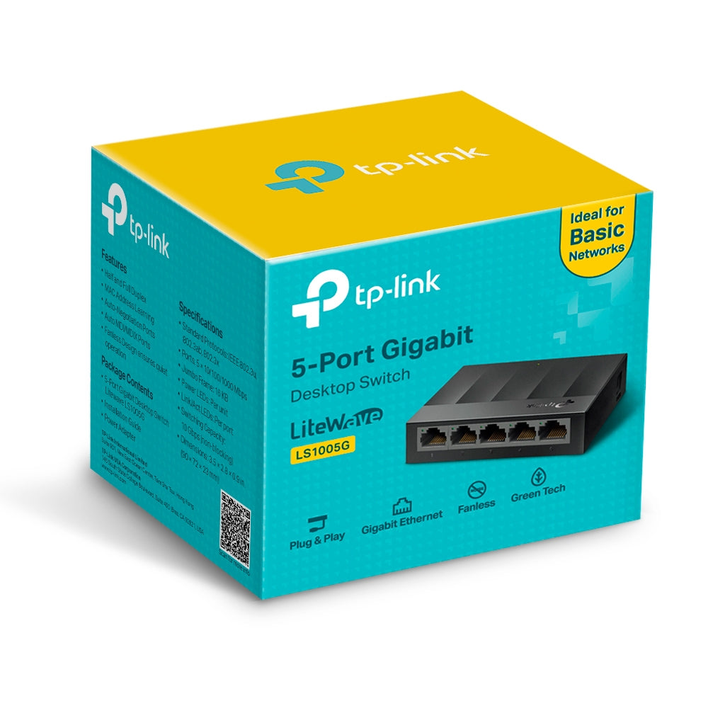 Switch para escritorio Tp-link de 5 puertos Gigabit