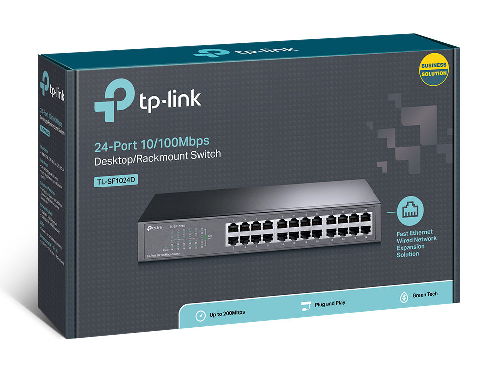 TP-Link TL-SF1024D dispositivo de redes No administrado Fast Ethernet (10/100) Gris