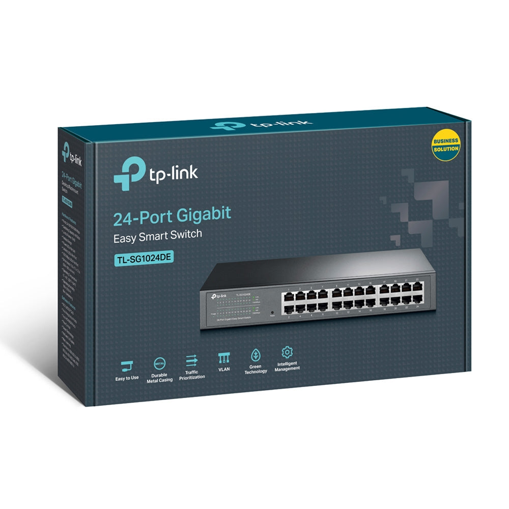 TP-Link TL-SG1024DE dispositivo de redes Gestionado L2 Gigabit Ethernet (10/100/1000) Negro