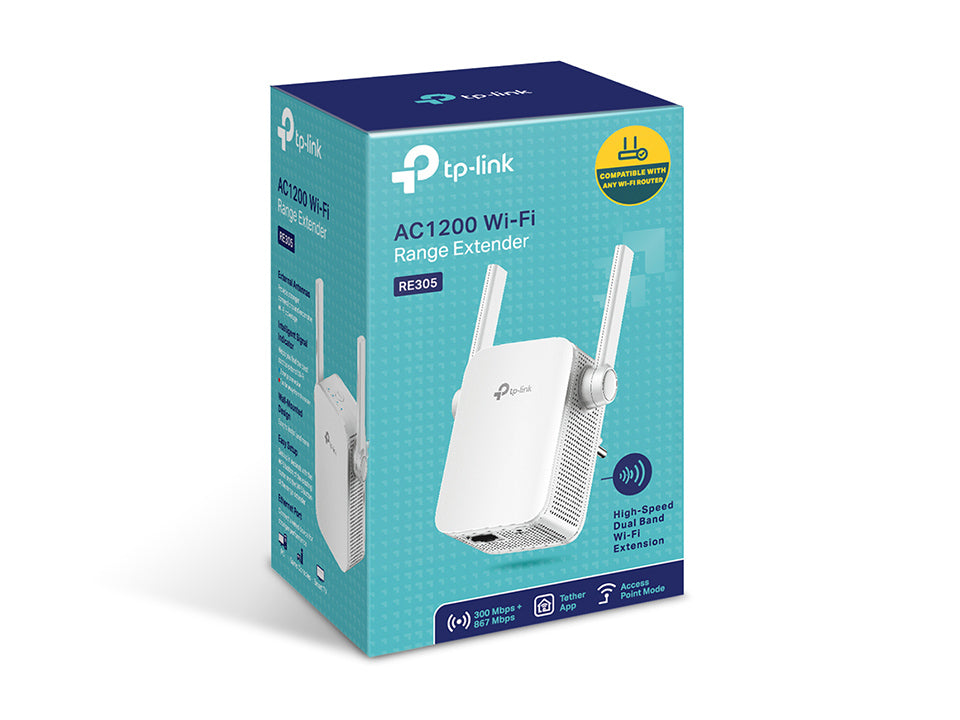 TP-Link RE305 extensor de red Repetidor de red Blanco 10, 100 Mbit/s