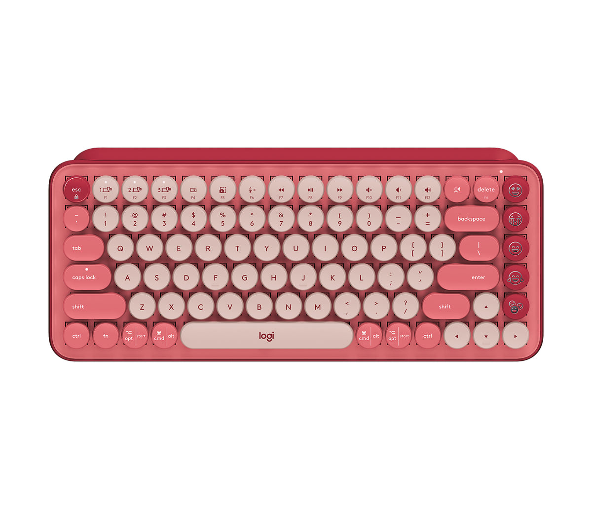 Teclado Logitech POP KEYS Inalámbrico con Función Emojis Personalizables Blast Color Amarillo-Negro