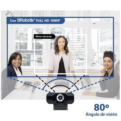 BRobotix 651312 cámara web 2 MP 1932 x 1088 Pixeles USB 2.0 Negro