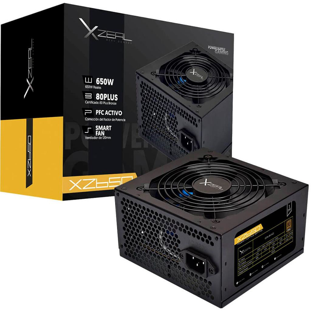 Fuente de Poder Xzeal 650W 80 PLUS Bronze NO Modular 24-pin ATX 120mm