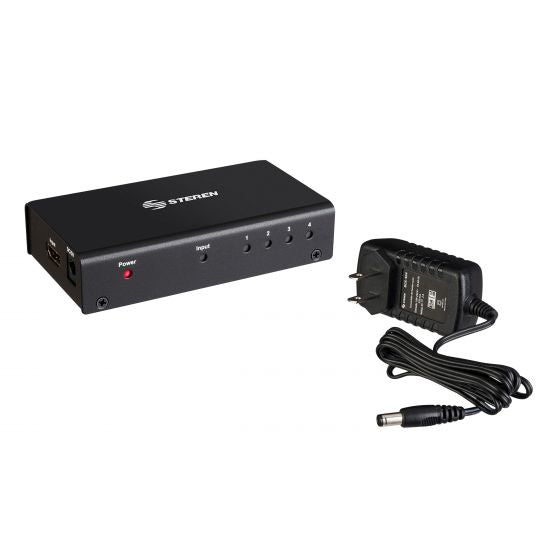 Divisor Steren HDMI de 4 Puertos con Booster UHD 4K