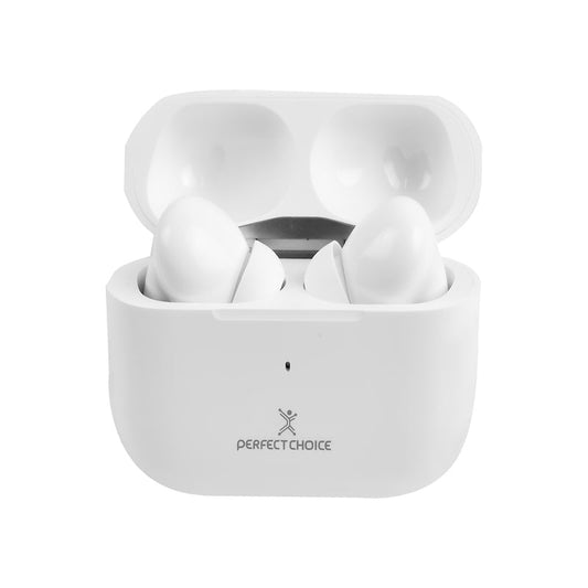 Audifonos Perfect Choice TWS Enc Carga Inalambrica Nesh Blanco