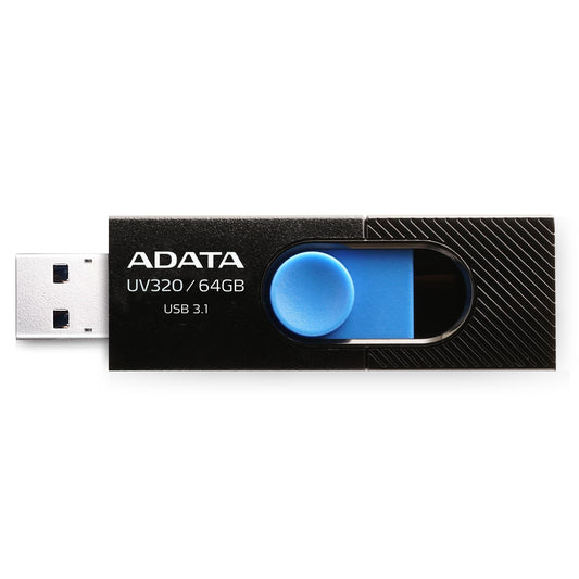 Memoria USB Adata Flash UV320 64GB 3.1 Color Negro-Azul
