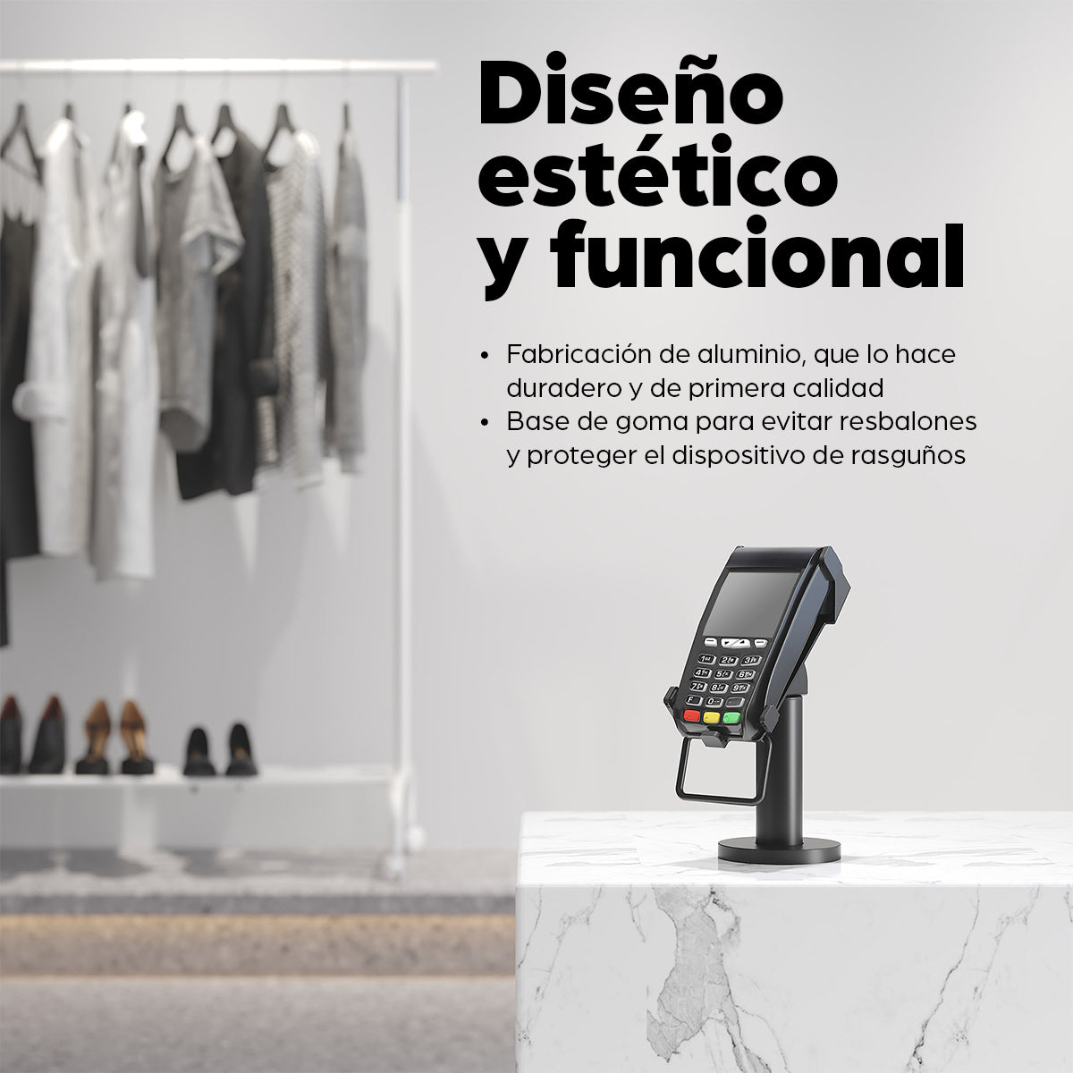 Soporte Manhattan para Terminal Punto de Venta Verifone VX520 Giratorio e Inclinable