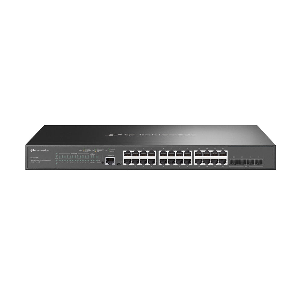 TP-Link Omada SG3428MP dispositivo de redes Gestionado L2+ Gigabit Ethernet (10/100/1000) Energía sobre Ethernet (PoE) 1U Negro