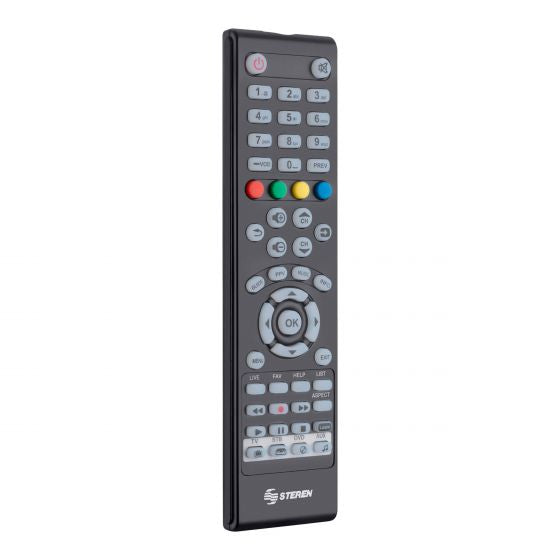 Control Remoto Steren Universal TV 4 en 1 con Autoaprendizaje Color Negro