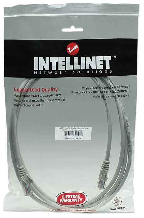 Cable Patch Intellinet 15.2m(50.0f) Cat 5e UTP Color Gris